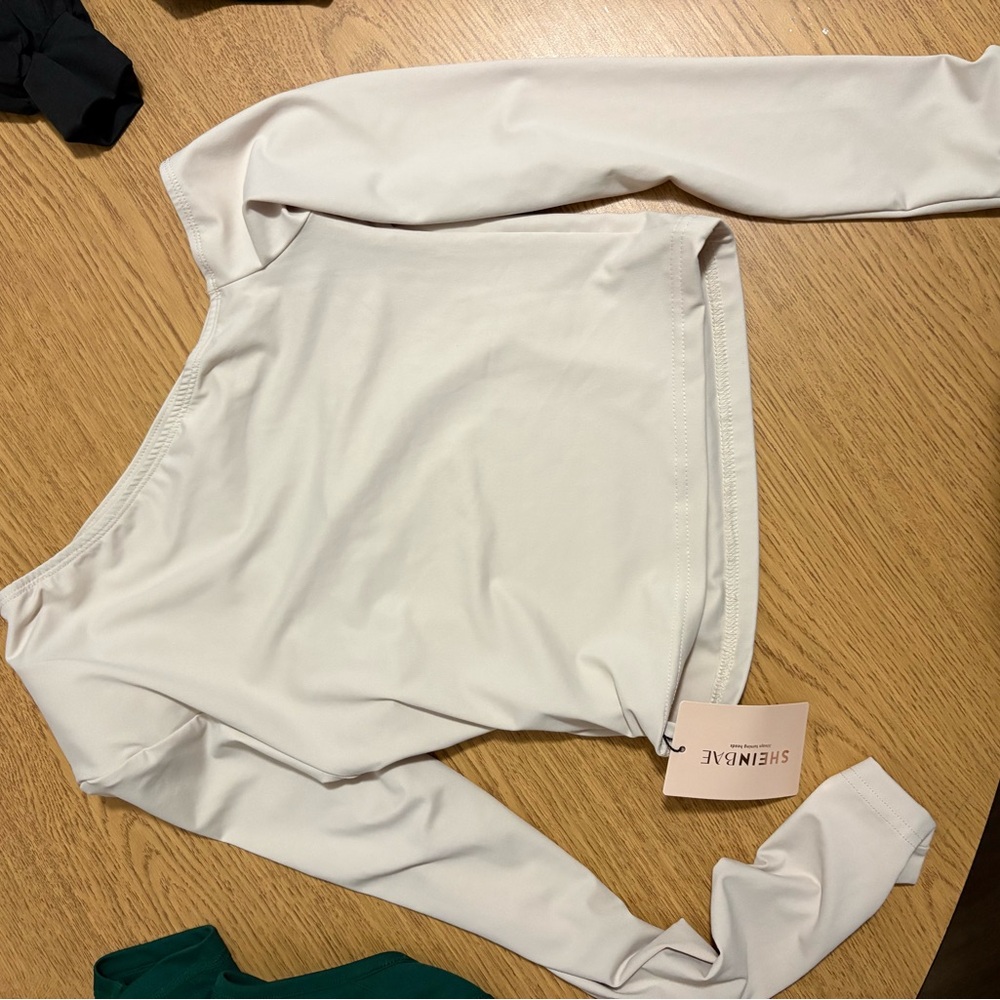 SHEIN Cream Long Sleeve Top